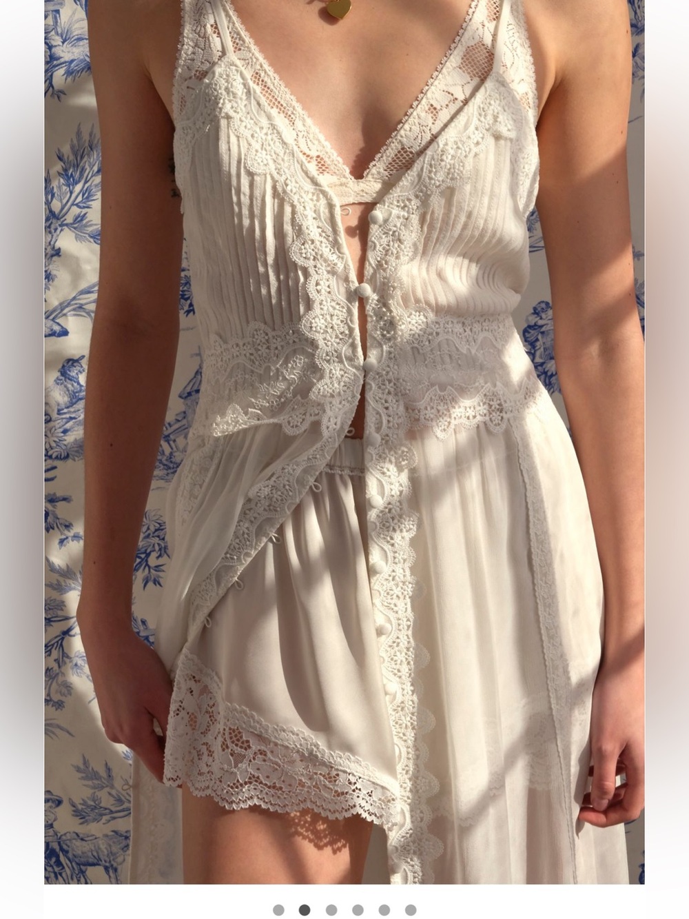 Free People Snow Bird Maxi Top